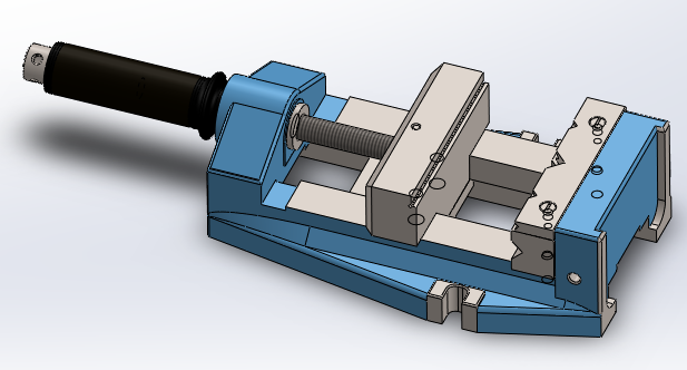 Picture of a vice in Solidworks